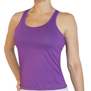 Lacoa mesh purple tank racer back new with tags